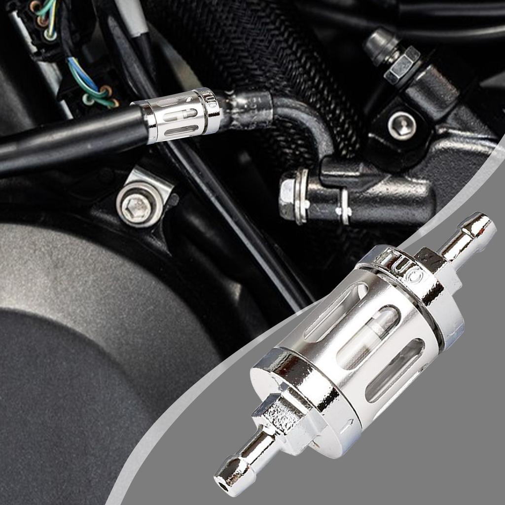 Oil Filter For Motorcycle 8mm Inline Oil Filter Metal Motorcycle Parts For Scooter ATV Dirt Bike Snowmobile Modification