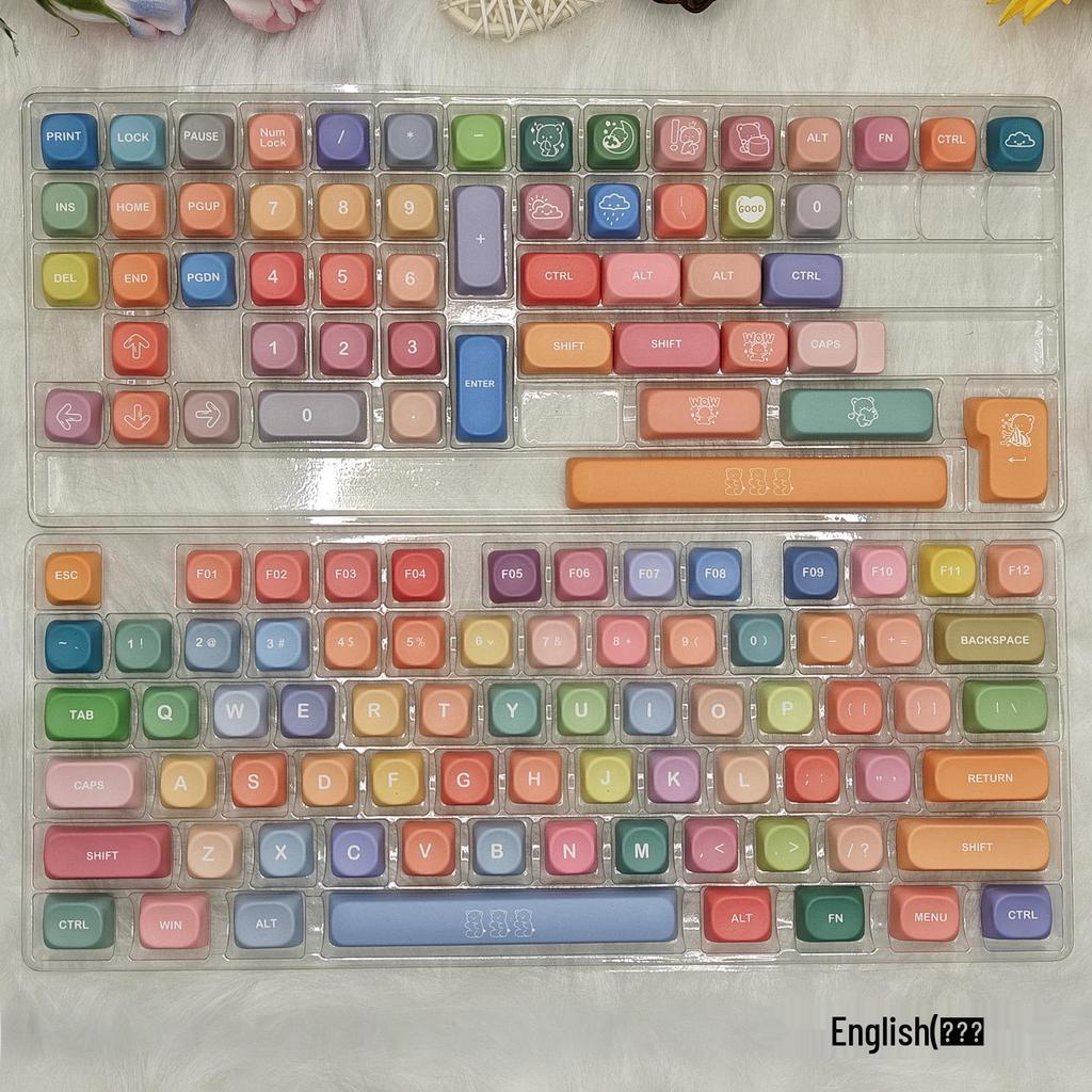 MOA Profile Gummy Bear PBT Double-Shot Dye-Sublimation Opaque Custom Keycap for Mechanical Keyboards