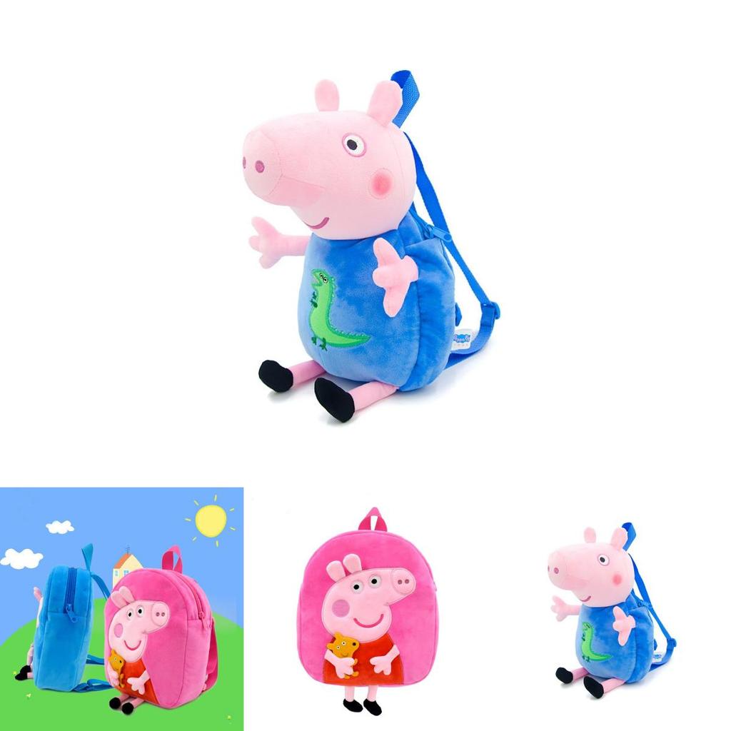 Adorable Peppa Pig 3d Plush Backpack For Kids Soft And Super Cute