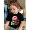 European sizes Girls  Short Sleeve T-Shirt, Soft And Comfortable Daily Wear, Suitable for Home, Outdoor And Sports Activities, Comfy And Breathable