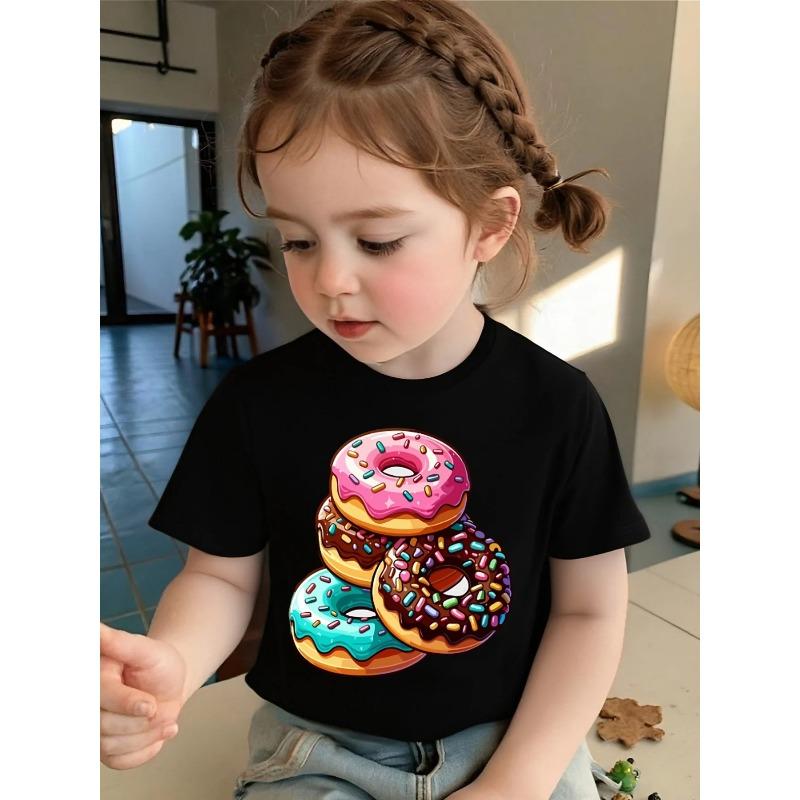 European sizes Girls Short Sleeve T-Shirt, Soft And Comfortable Daily Wear, Suitable for Home, Outdoor And Sports Activities, Comfy And Breathable