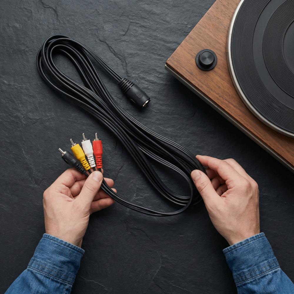 5-Pin DIN auf 4 Cinch Kabel Stecker auf Stecker Plug and Play Professioneller Sound-Adapterkabel 1,5m Audiokabel CD-Verstärker