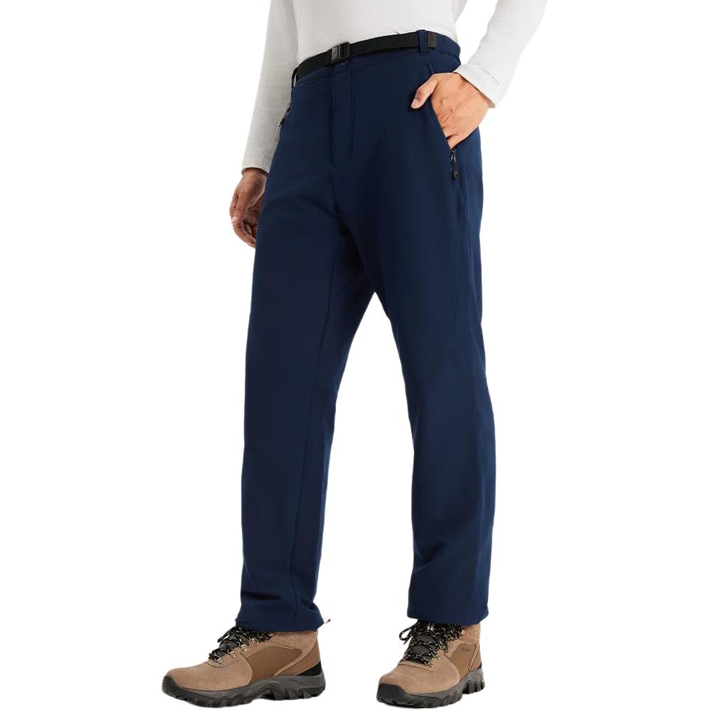 Columbia City Outdoor Series Solid Thermal Insulated Water-Resistant Straight-Leg Hiking Pants Men pants Navy-Blue AE8738-464