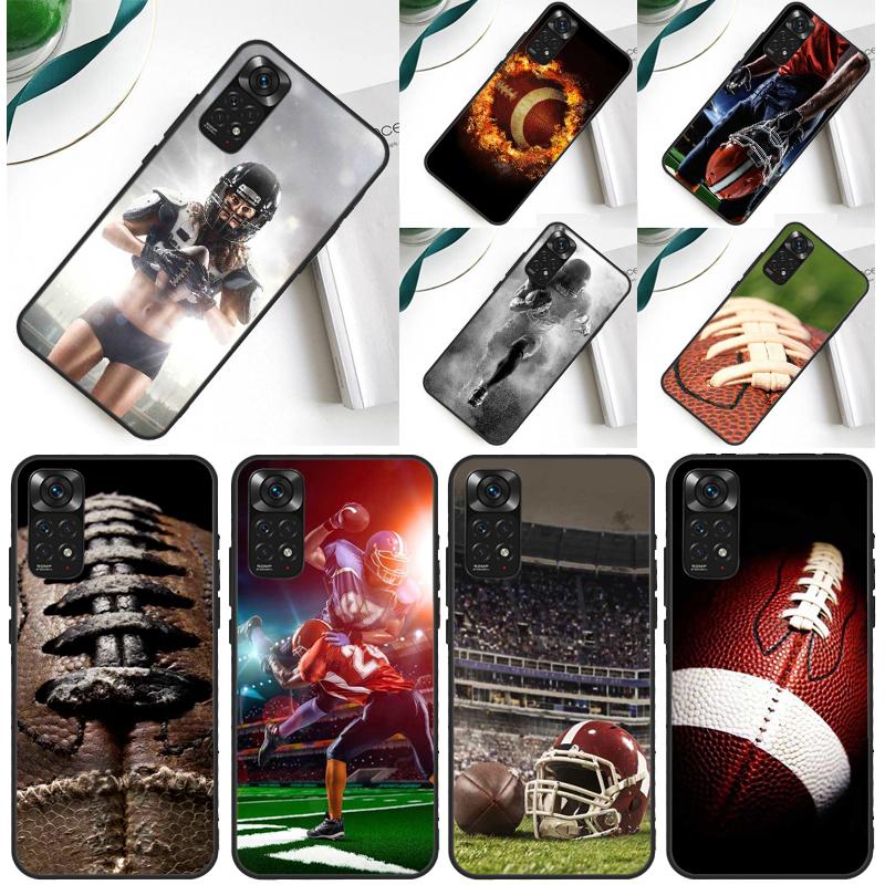 American Football College Sport Case For Xiaomi Redmi Note 14 13 Pro 12 9 10 11 Pro 10S 11S 12S Redmi 14C 13C 10C 12C Cover