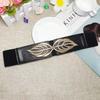 Unique Black Wide Waist Cincher For Women With Trendy Styles And Elegant Rhinestone Embellishments