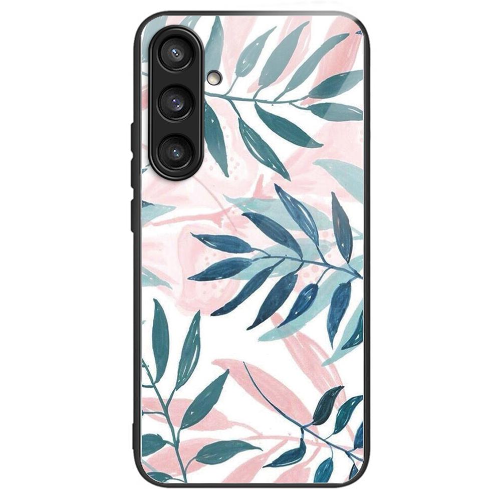 For Samsung Galaxy S24 Tempered Glass+TPU Case Pattern Printing Phone Cover