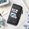 Stylish New York Printed Long Wallet Portable Card Holder Multi Slot Casual Purse
