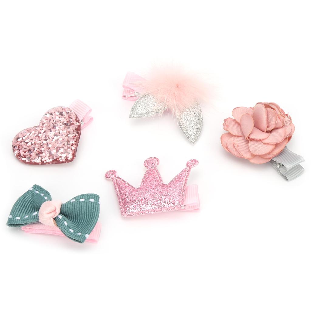 Pet Hair Clips Rose Crown Bows Head Flower Hair Pins Set Pet Grooming Accessories Supplies