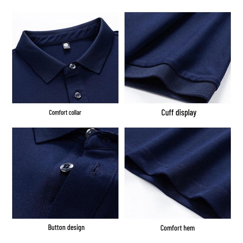 ROMON Men's Summer Cool & Breathable Slim Fit Polo Shirt