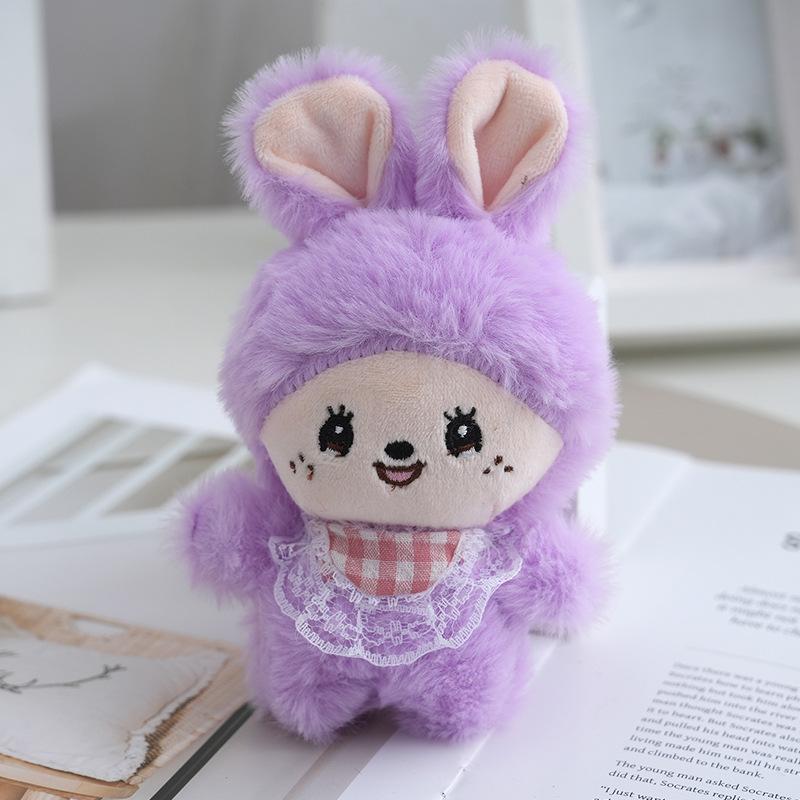15cm Plush Adorable Monkey Doll Keychain In Brown Deep Pink Light Pink And Colors Purple