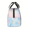 Thermal Bag Featuring Ocean-Themed Designs, Suitable for Insulation Purposes. It Is Not Intended for Direct Food Contact