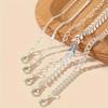 2 Sets of Bohemian Minimalist Fashion Beach Party Anklets Beautiful Zircon Stylish Vacation Simple Design Foot Jewelry Gifts