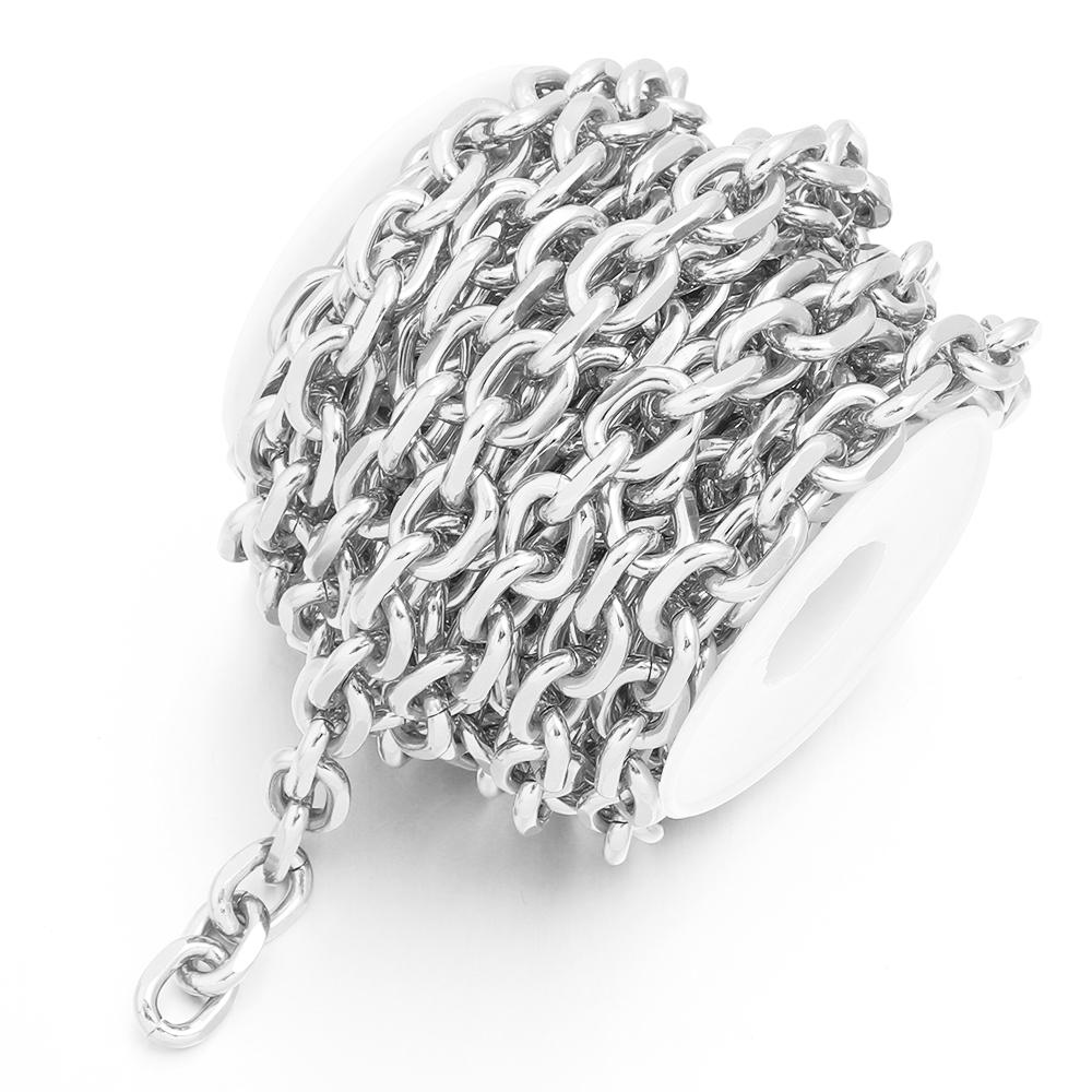 2-5 Yards Aluminiumkette Gold Silber Farbe Verdrehte Gliederketten Für Schmuckherstellung DIY Armband Halskette Kleidung Taschen Zubehör