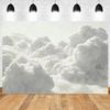 Dreamy Blue Sky And White Clouds Photography Backdrop Supplies Natural Scenery Wedding Party Decor Background Photo Shoot Props