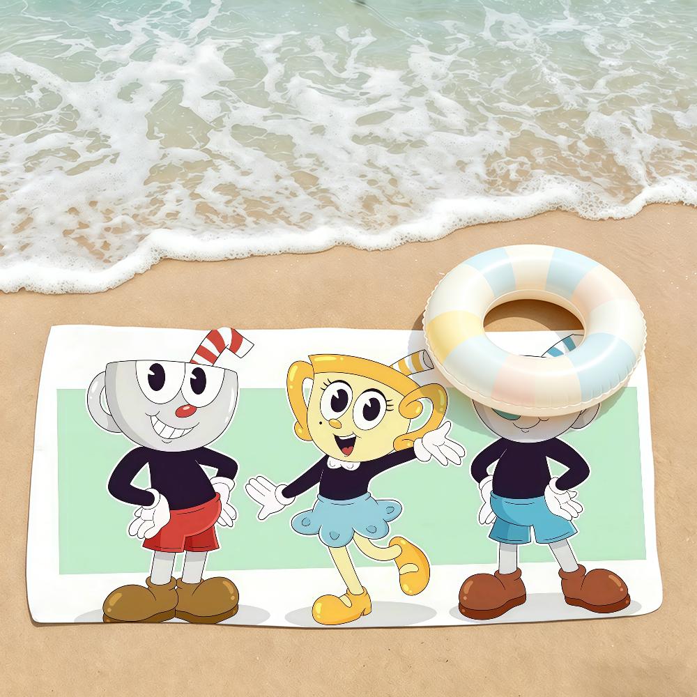 Adventure Game Cuphead Towel Drying Bath Towel Applicable To Light Swimming Camping Yoga Beach Out