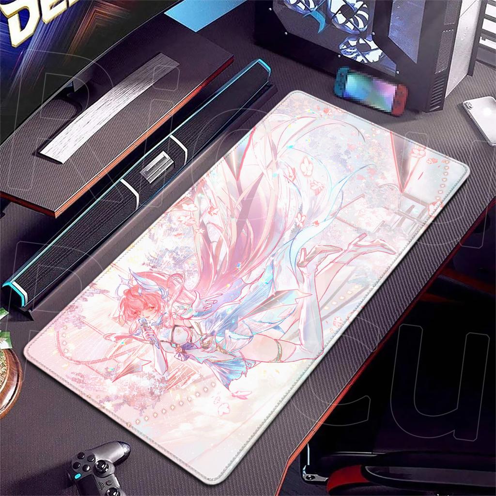HD Printing XXL Mousepad Game Wuthering Waves Aemeath Mouse Pad Rug Desk Mat Computer Gaming PC Accessories Rubber Keyboard Mats