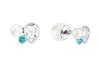Extra Earrings Women's Blue With White Lettering 5205010