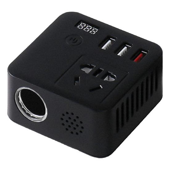 

Инвертор питания Многофункциональный энергосберегающий огнестойкий 150 Вт 12 В до 220 В чёрный