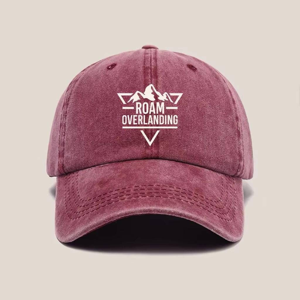 Neue Outdoor-Baseballkappe im Vintage-Look, verwittert. Ein vielseitiger Erkundungshut für Männer und Frauen. Multifunktionales Design. Adjustable&>8Y pink