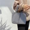 01 Literary and Fresh, Portable, Portable, Lattice Bag, Mommy Student Portable Small Bag, Walking Cloth Bag