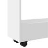 Narrow Storage Trolley 3 Tier White Wood Based Material