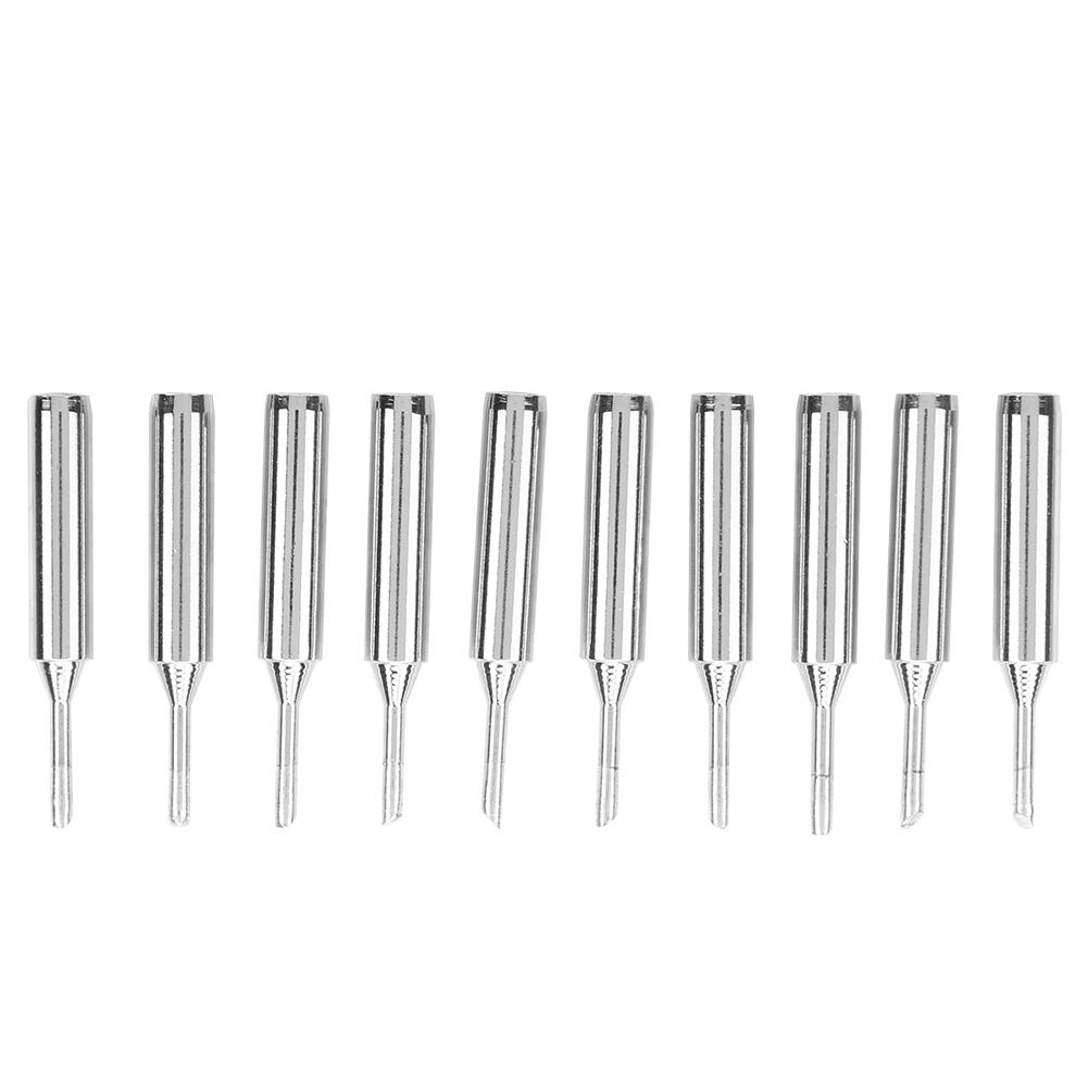 10Pcs Solder Iron Tip Brass Internal Heating  Free Soldering Iron Conical Tip