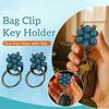 Turquoise Flower Bag Clip Keychain, Women's Bag Accessories Key Finder, Car Keychain Hook Wallet Key Clip Handbag Accessories