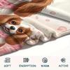 1Pc Cutetwodogs Print Flannel Blanket, High quality Comfortable for All Seasons, Home Decor, Warmth and Comfort, Perfect for Christmas Gifts