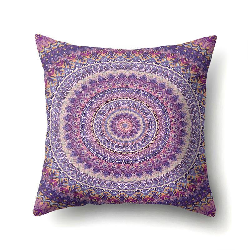American Retro Ethnic Bohemian Polyester Pillow Case Car Decoration Home Printed Waist Rest Pillow Case