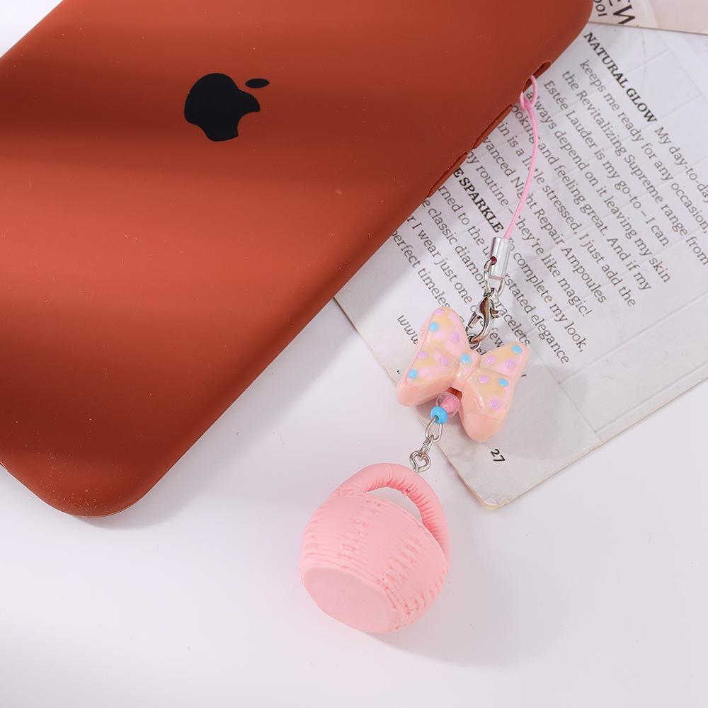 

Pretty 3D Simulation Basket Keychain Bowknot Key Ring for Women Girls Handbag Pendants DIY Key Chain Jewelry Gifts
