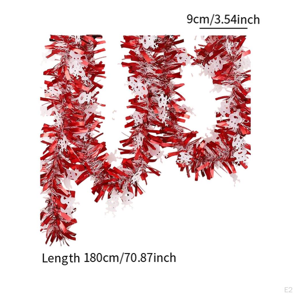 Weihnachten Lametta Girlande Metallic Twist Glitter Weihnachten Streamer für Baum Festliche