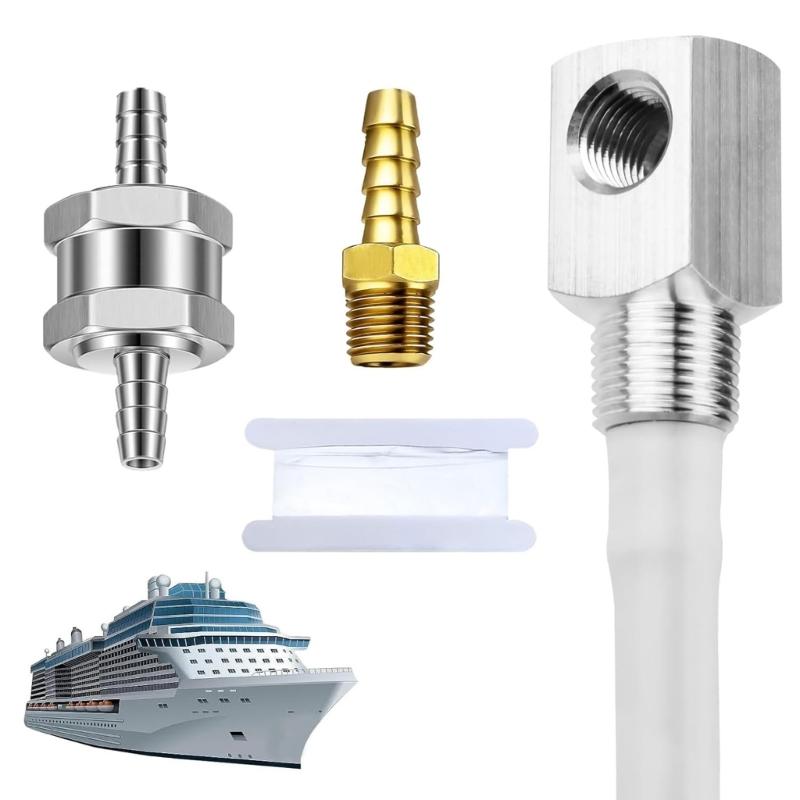 Adjustable Fuel Tank Pickup Tube Hose Pipe With 8mm Check Valves Suitable For E10 E85 Ethanol Marine Applications 7-0948