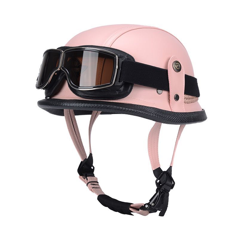 Pedal German Helmet Cruise Vintage Half Helmet Harley Men Motorcycle Helmet Locomotive Scaler Helmet Soldier Helmet Leather Helmet