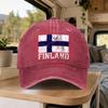Finland Flag Distressed Washed Baseball Cap Unisex Casual Outdoor Hat for Daily Wear