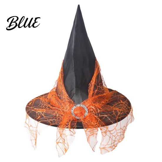 Leichtes Kostümzubehör Zauberer Cosplay Hut Damen für Gothic Hexe 15 Zoll Oxford-Stoff Spitz zulaufendes Zubehör Halloween Kostümparty