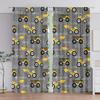 2pcs- Cartoon Fun and Various Engineering Vehicle Printed Curtains, Pole Bag Home Decoration, Room Decoration