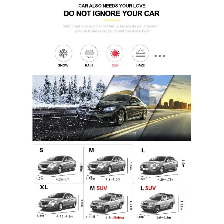 Universal Car Snow Covers Waterproof Auto Sun Full Cover Protector 6 Sizes Dust Rain Snowproof For SUV Sedan Car Exteorior Parts
