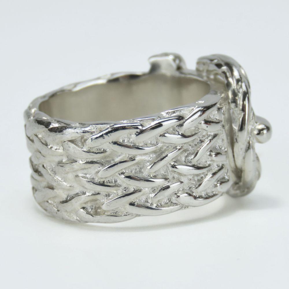 Used HERMES Ring Diane EU#49 51 Silver925 12.1g Silver Accessories