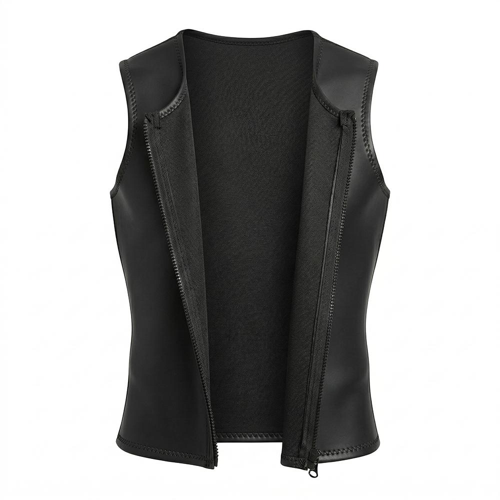 2MM Neoprene Wetsuit Vest - Smooth Skin,Front zipper, Extra Elastic, CR Diving Approved, S to XXL with Exceptional Flexibility