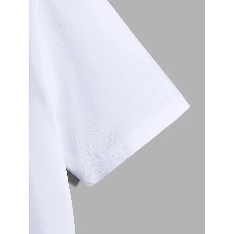 European Sizes Men'S Casual T-Shirt Featuring an Amnesia Ibiza Letter Graphic Print, Designed for Electronic Music Enthusiasts