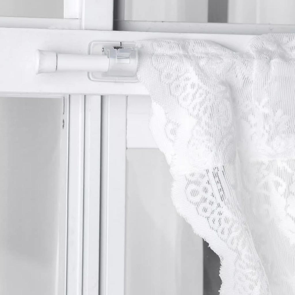 4pcs Nail-Free Adjustable Curtain Rod Holder Clamp Curtain Rod Brackets