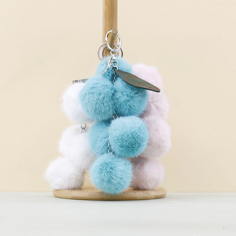 Plush Mini Grape Toy Soft Short Fur Keychain Gift For Girls Couples Decor