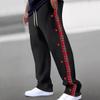 New men's row buckle spelling plaid webbing casual trousers straight trousers outdoor trousers men's new