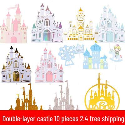 Pink & Gold Royal Birthday Cake Topper Set