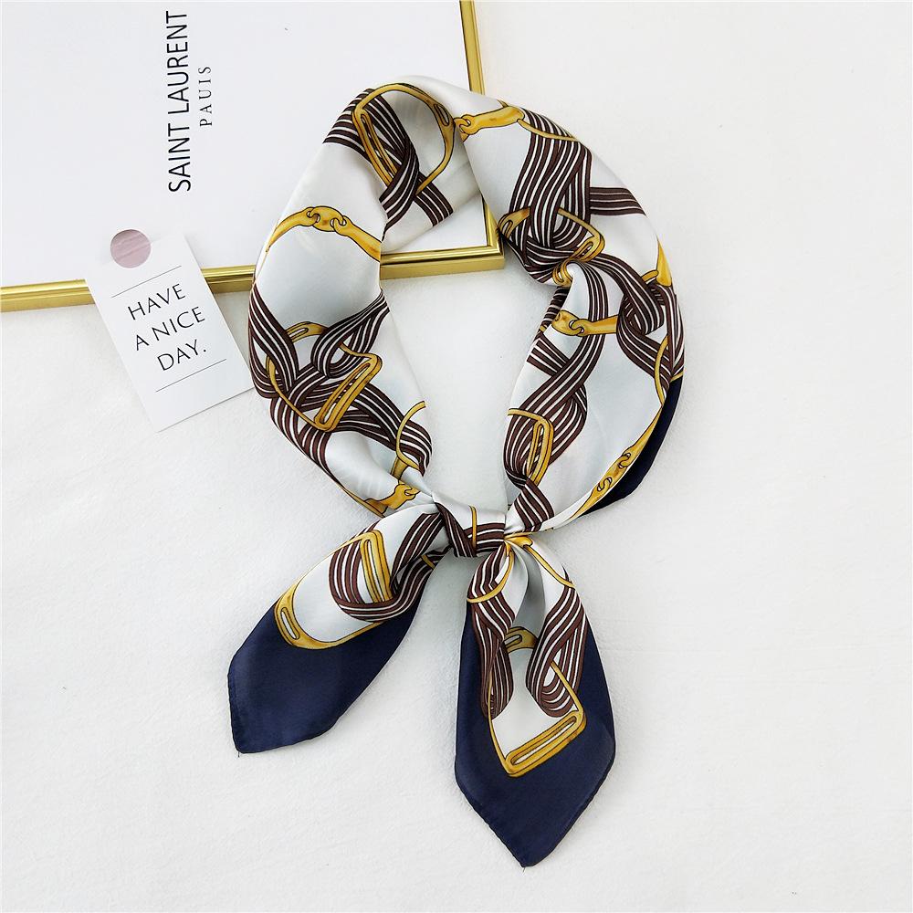 Fashion Decoration Scarf Hairband Tie Hair 70 Small Square Scarf Silk Scarf Women'S Spring And Autumn Versatile Small Scarf Professional Scarf