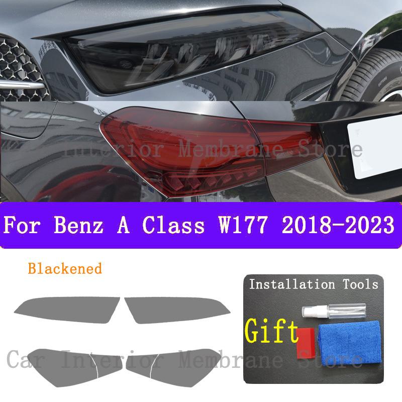 For Mercedes Benz A Class W177 Car Exterior Headlights Anti-Scratch Protective Film Headlamps Repair Sticker Accessories