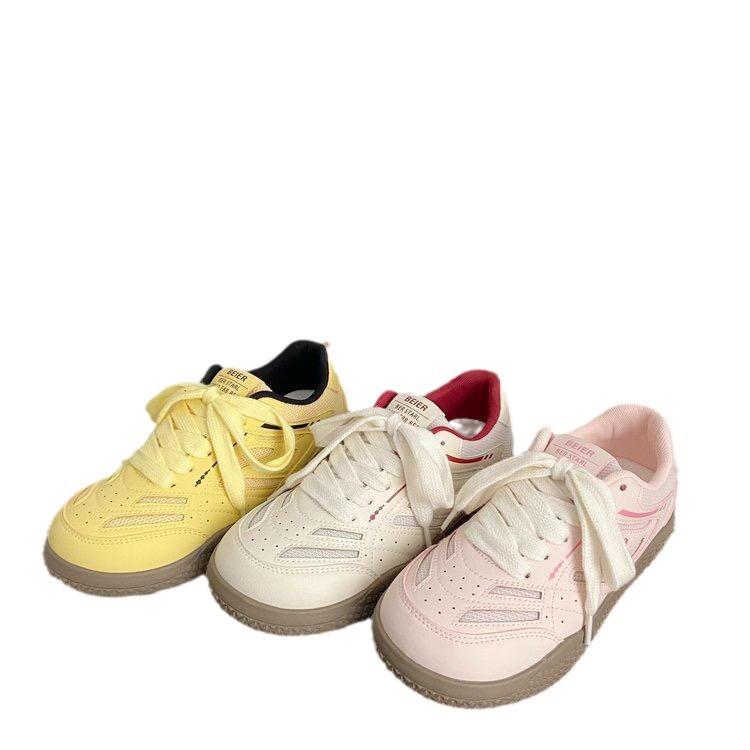White Double Mesh Shoes Female Ugly Cute Summer New Niche Breathable Sports Little White Shoes