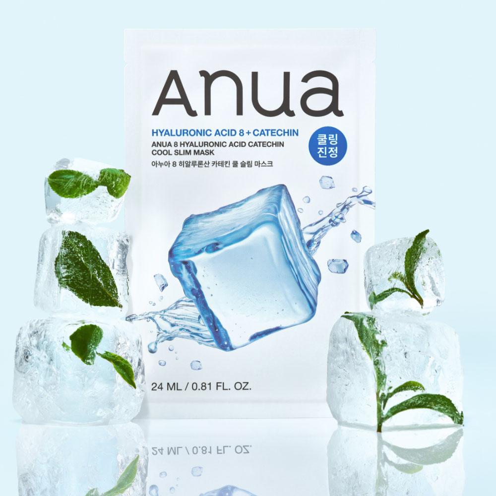ANUA 8 Hyaluronic Acid Catechin Cool Slim Mask Sheet Facial Mask (5+1 Sheets / 10 Sheets)