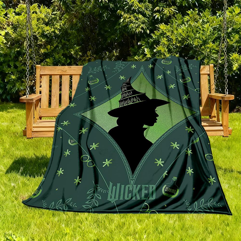 

1pc Wicked Outdoor Blanket Lightweight Flannel, Soft & Warm, All-Season Use for Sofa, Outdoor, Camping, Living Room, Office120 130cmx150cm