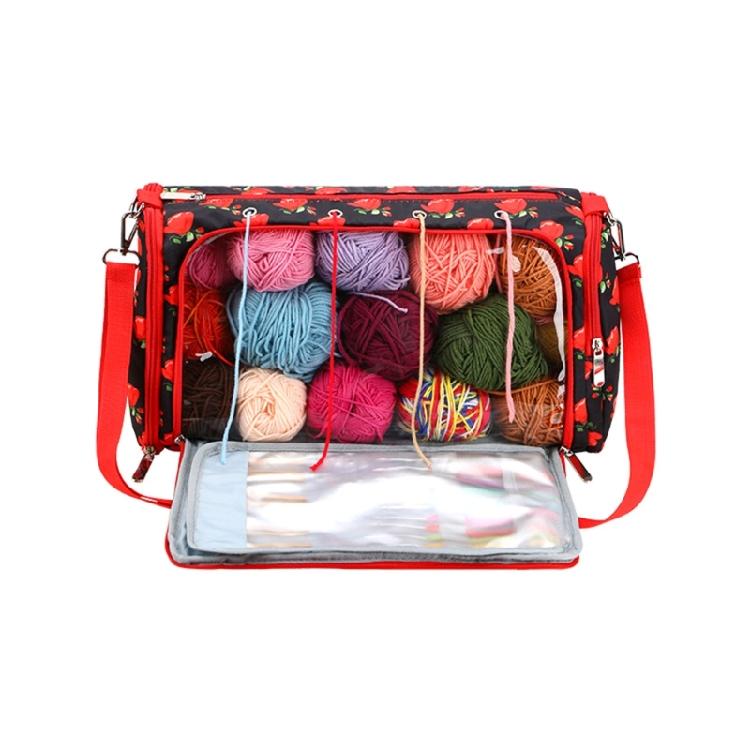 Yarn Storage Organiser Yarn Bag Lightiweght Crochet Tote for Crochet Hooks